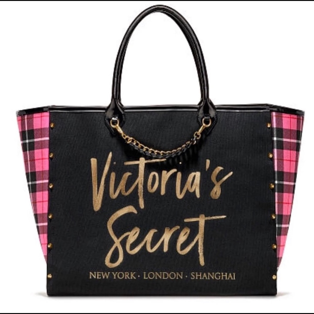 💕sold💕NWT VS Angel City Tote Pink Plaid